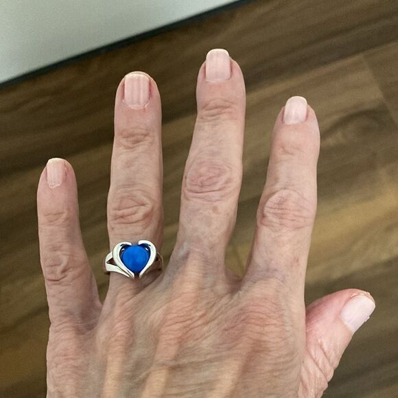 Life By Ken Craft Sterling Silver Ring with 9 Interchangeable Gemstone Inserts. - Picture 4 of 8